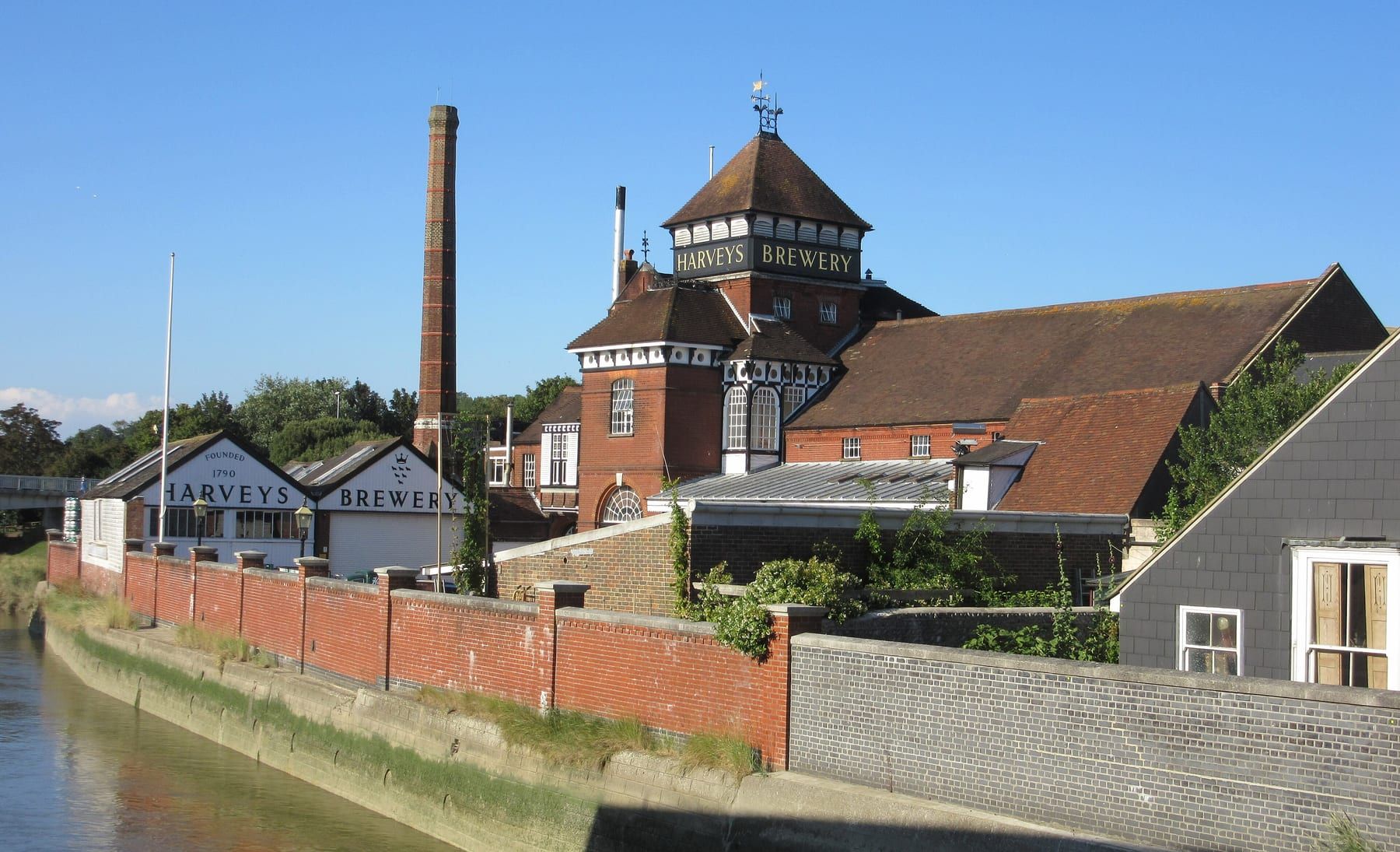 Harvey's Brewery beside the River Ouse in Lewes